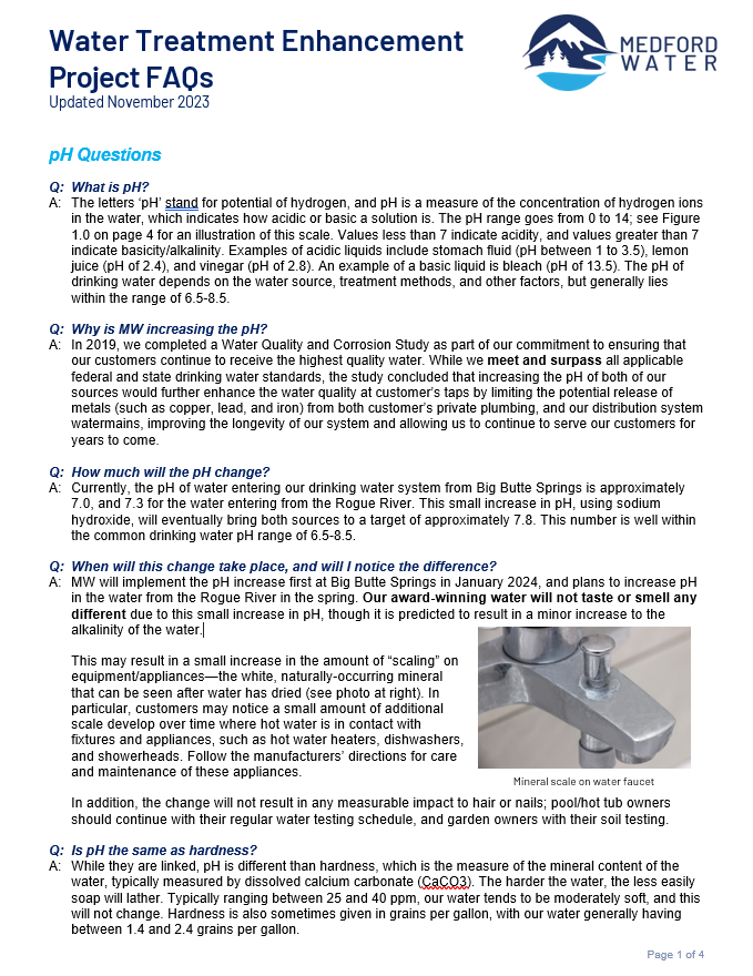 pH Adjustment FAQs Document