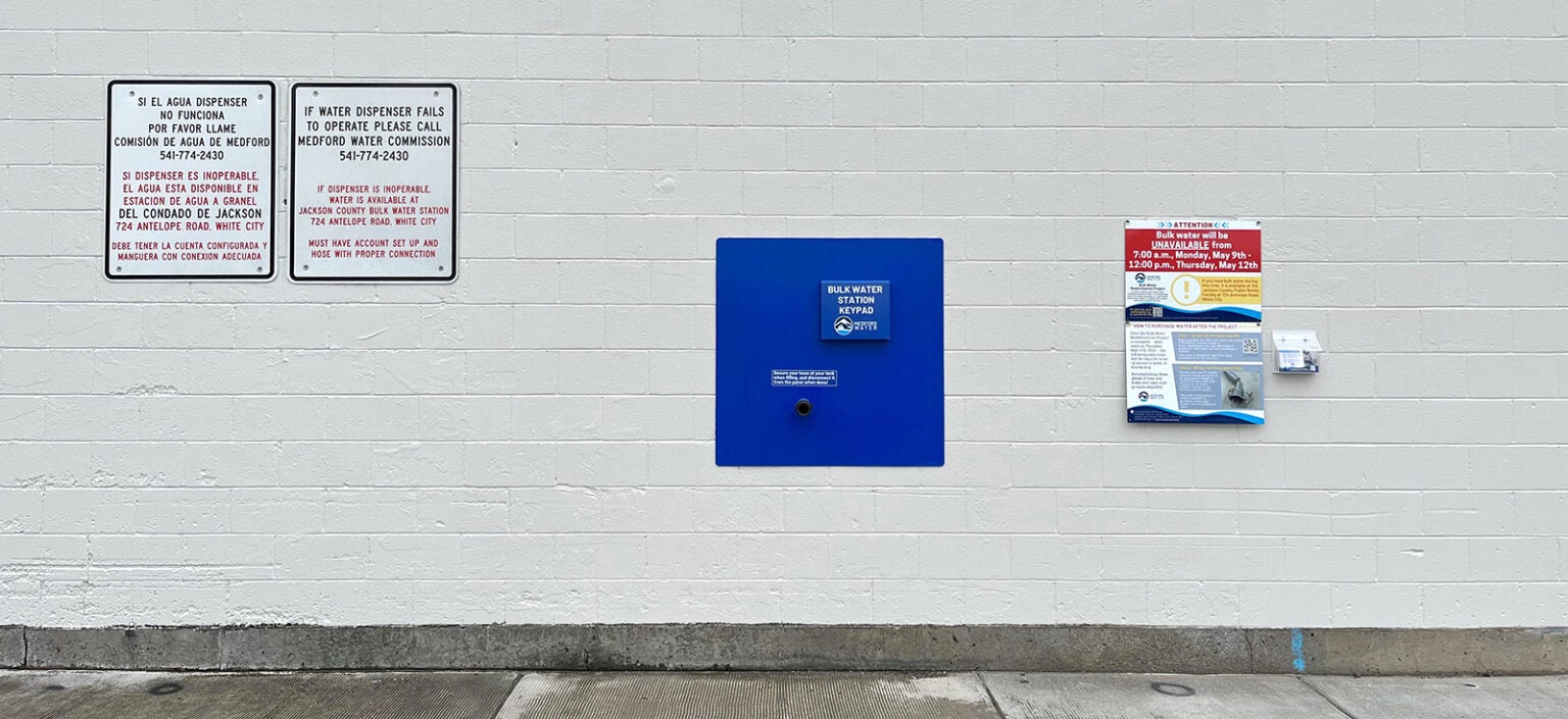 Bulk Water Stations Medford Water