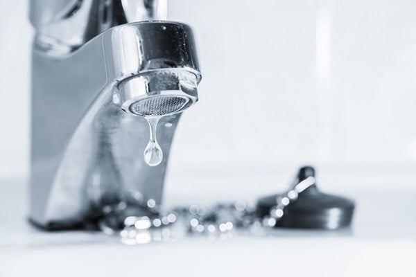 A leaky bathroom faucet