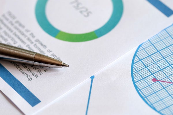 pen and printed charts