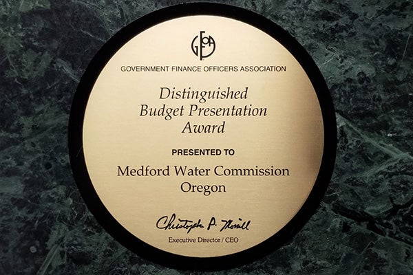 award for distinguished budget.
