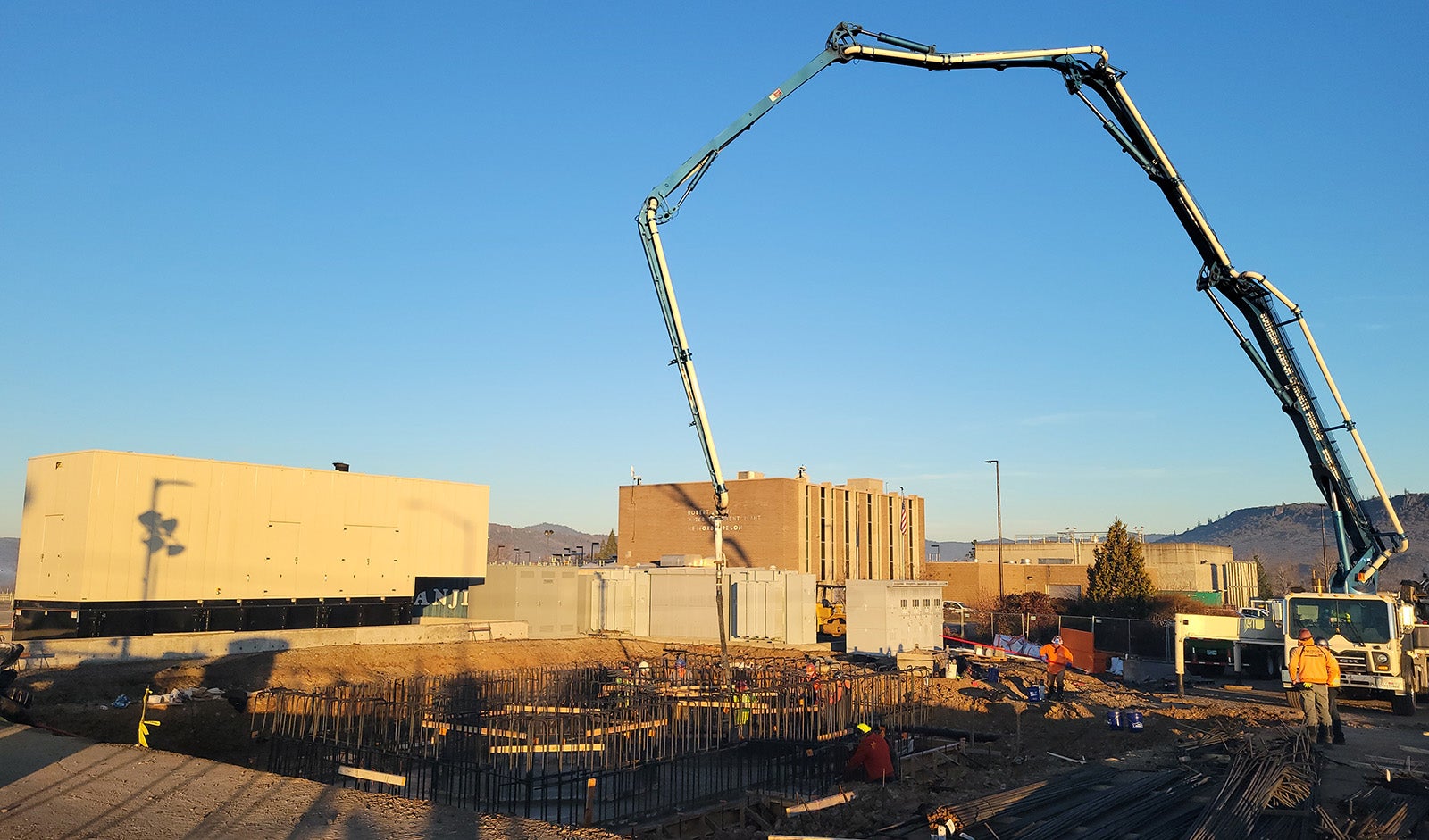 Crane at construction site