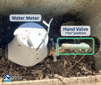 Hand Valve in On Position