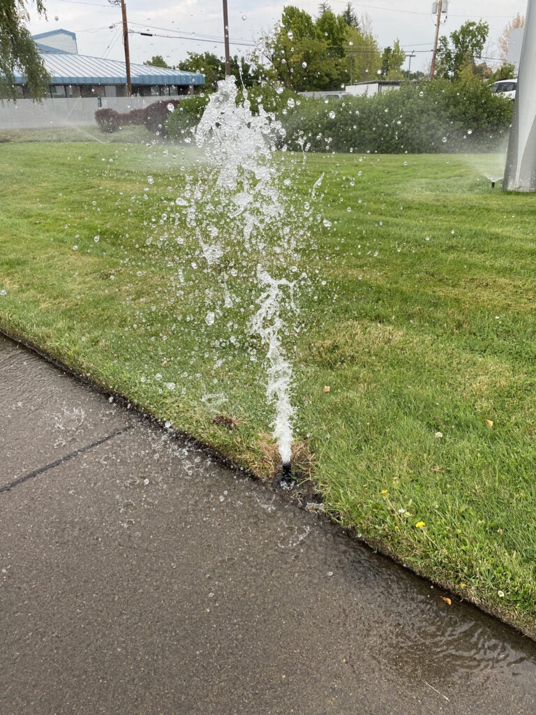 Broken sprinkler